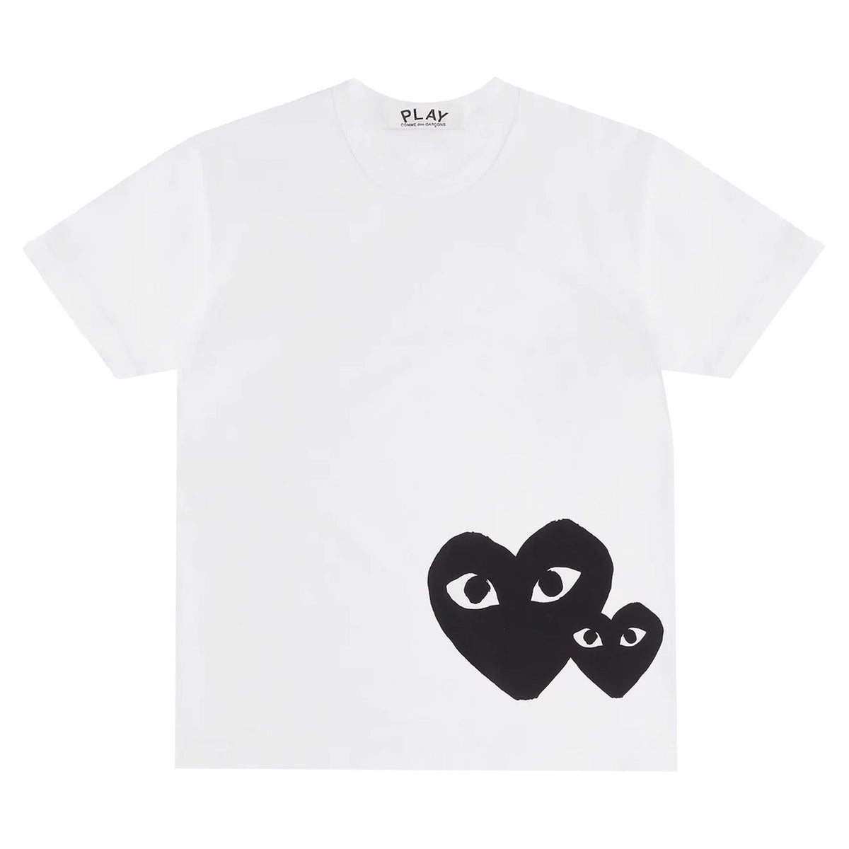 CDG PLAY Oversized T-Shirt ¨C White, Black Heart