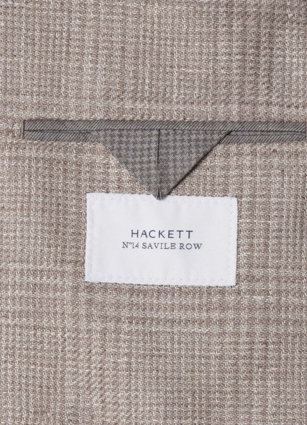 Wool-Linen Glencheck Blazer