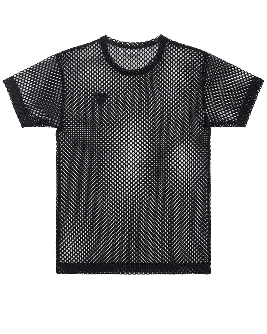 CDG PLAY Mesh T-Shirt ¨C Black, Black Heart