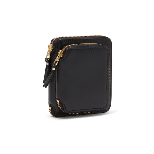 CDG Wallet Outside Pocket Line SA2100OP Zip Around Wallet ¨C Black