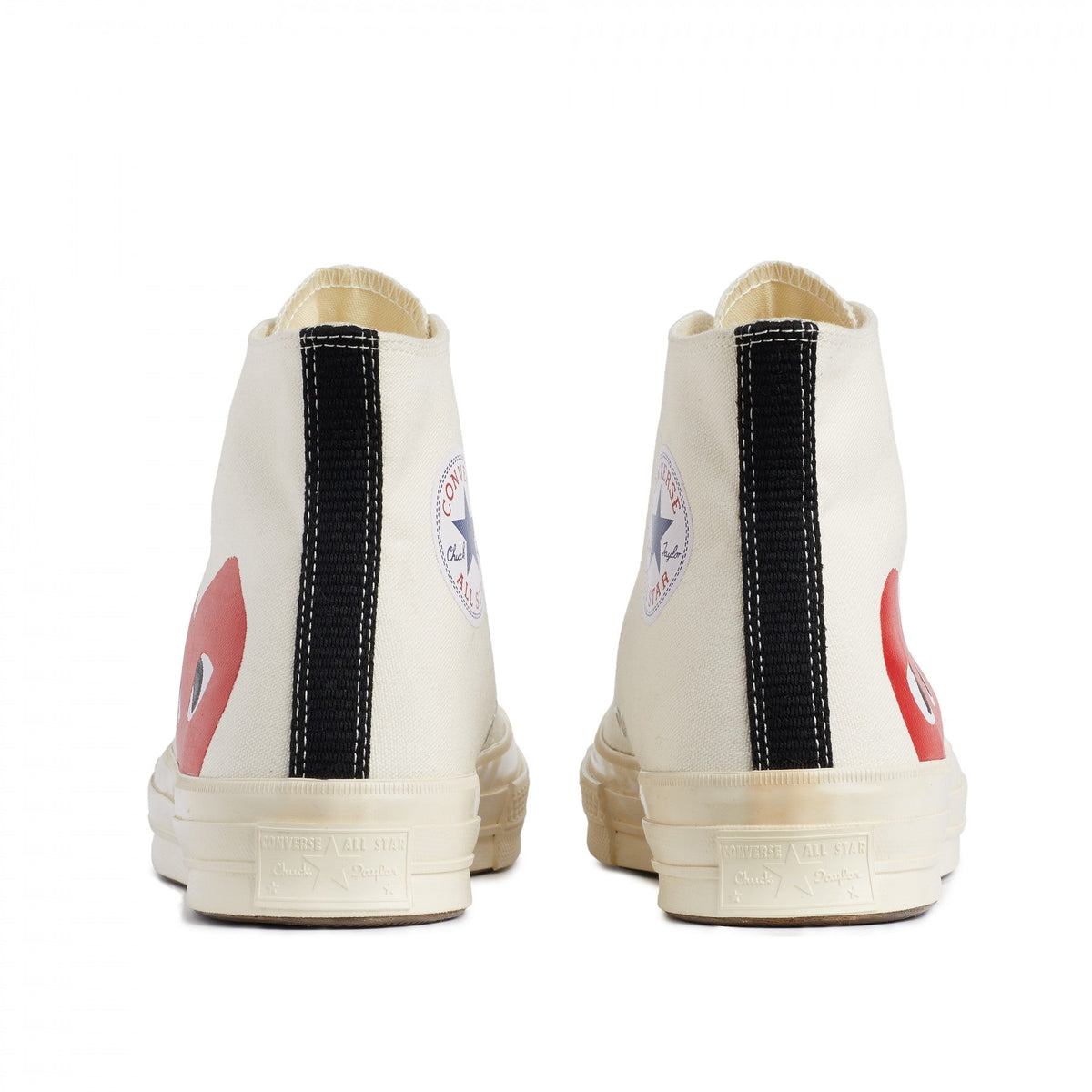 CDG PLAY CONVERSE Chuck Taylor '70 High Top Sneaker ¨C White, Red Heart