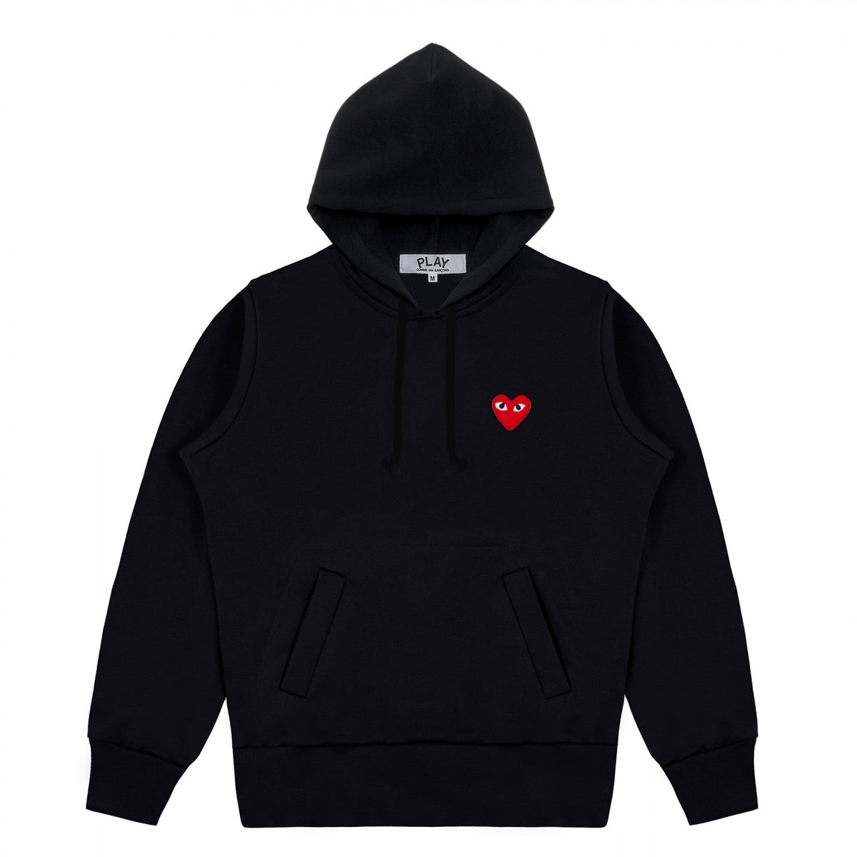 CDG PLAY Hoodie ¨C Black, Red Heart