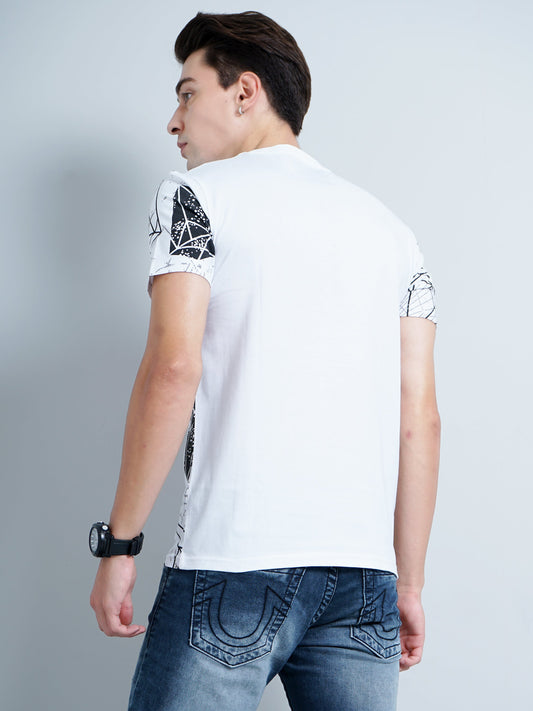 Diamond Print White T-Shirt