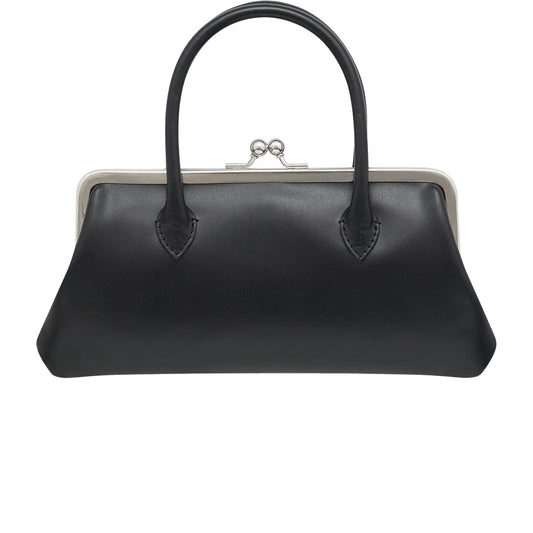 CDG Wallet Clasp Handles Line SA0303CH Kiss Clasp Wallet ¨C Black