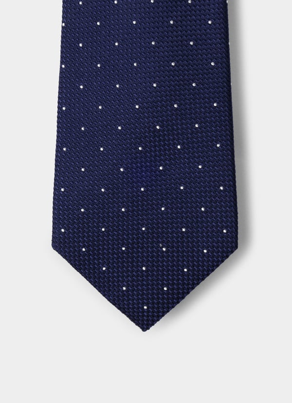 Dots Textured Silk Tie