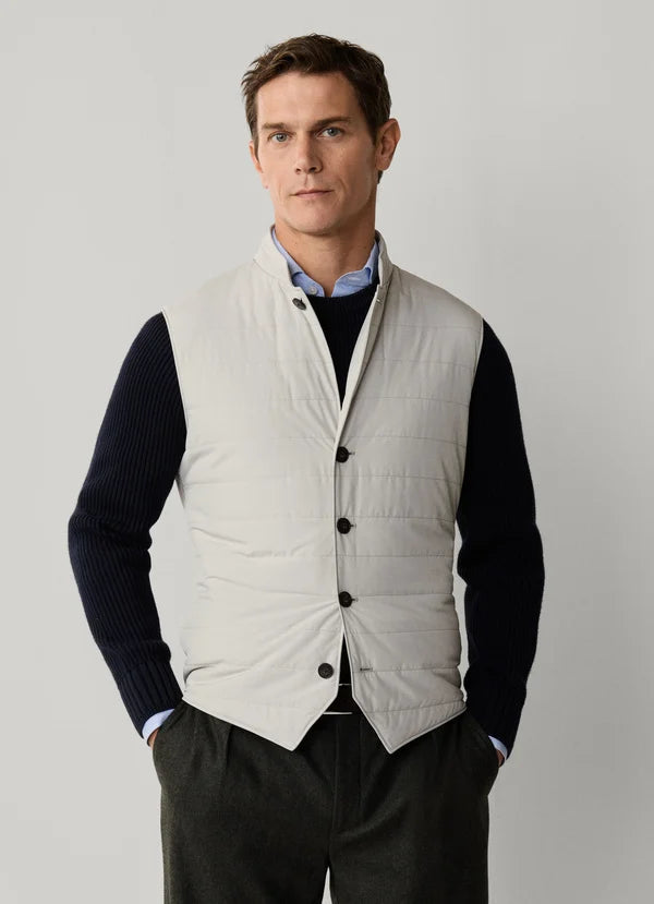 Sartorial Hybrid Knit Back Gilet
