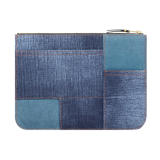 CDG Wallet Denim Pocket Serie SA5100DP Zip Pouch ¨C Blue