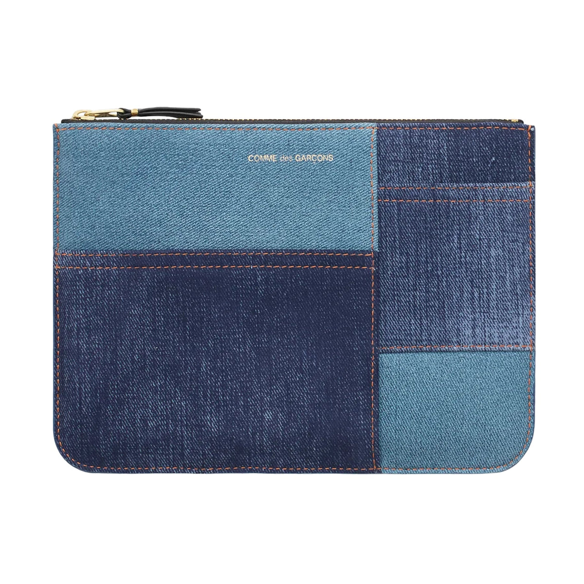 CDG Wallet Denim Pocket Serie SA5100DP Zip Pouch ¨C Blue