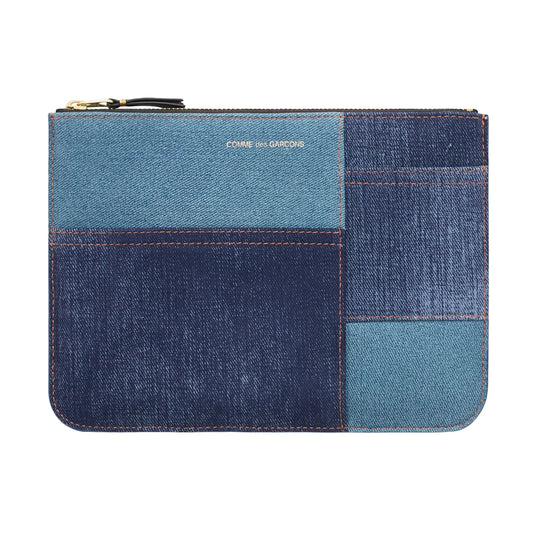 CDG Wallet Denim Pocket Serie SA5100DP Zip Pouch ¨C Blue