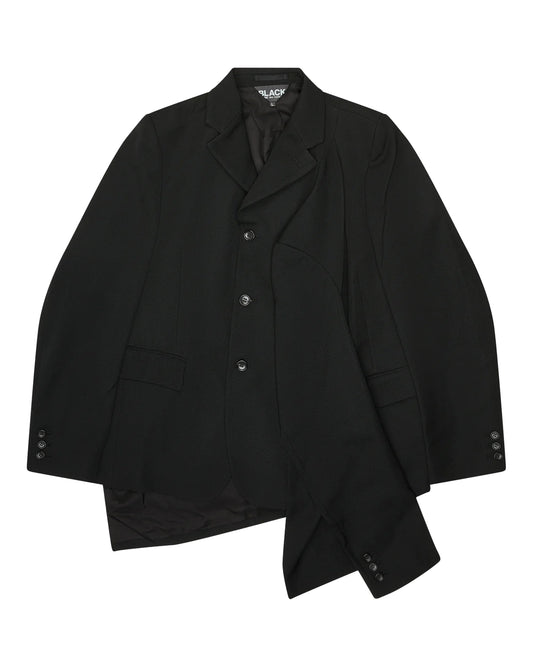 Black CDG Sleeve-Detail Jacket