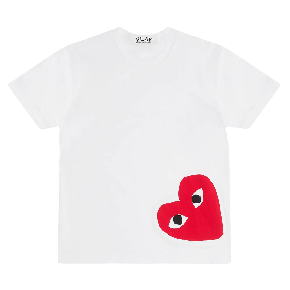CDG PLAY Oversized T-Shirt ¨C White, Red Heart