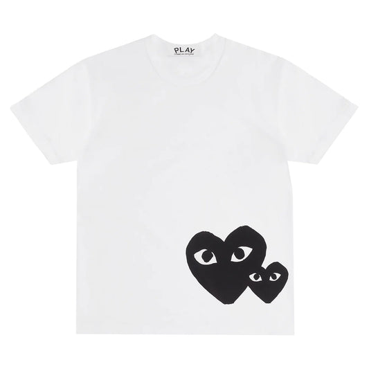 CDG PLAY Oversized T-Shirt ¨C White, Black Heart