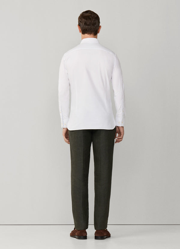 Tailored Fit White Oxford Multi-Trim Shirt