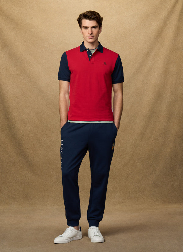 Classic Fit Short Sleeve Colour Block Polo