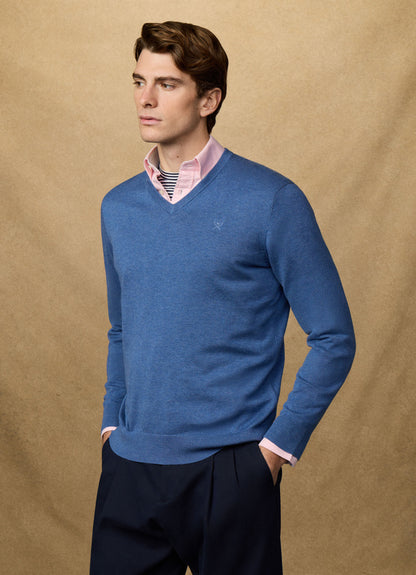 Cotton V-Neck Jumper