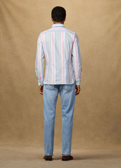 Tailored Fit Multi Stripe Oxford Shirt