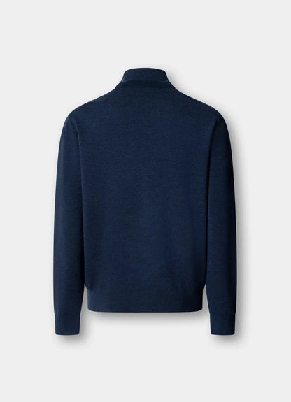 Merino Wool Interlock Full Zip Cardigan