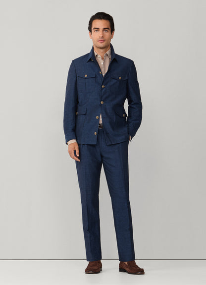 Regular Fit Linen-Cotton Blend Trouser