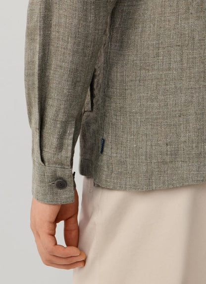 Linen Blouson Overshirt