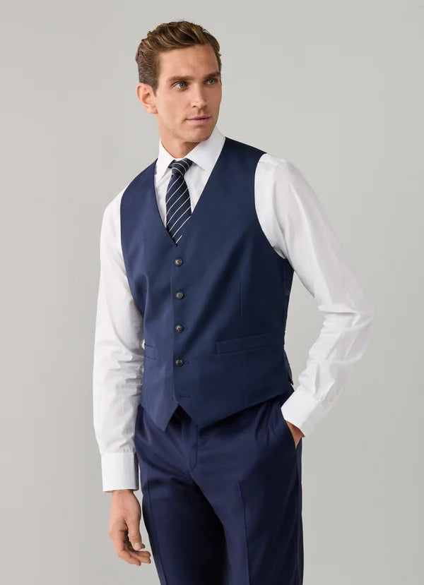 Wool Birdseye Waistcoat - Woven In Italy