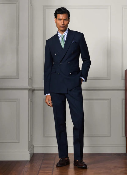 Wool Fresco Double Breasted Suit - Woven In England