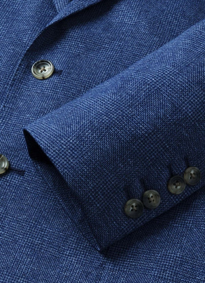 Cotton Knitted Glencheck Blazer