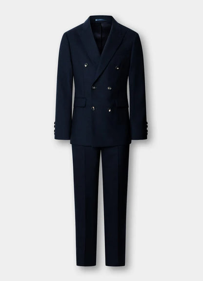 Wool Fresco Double Breasted Suit - Woven In England