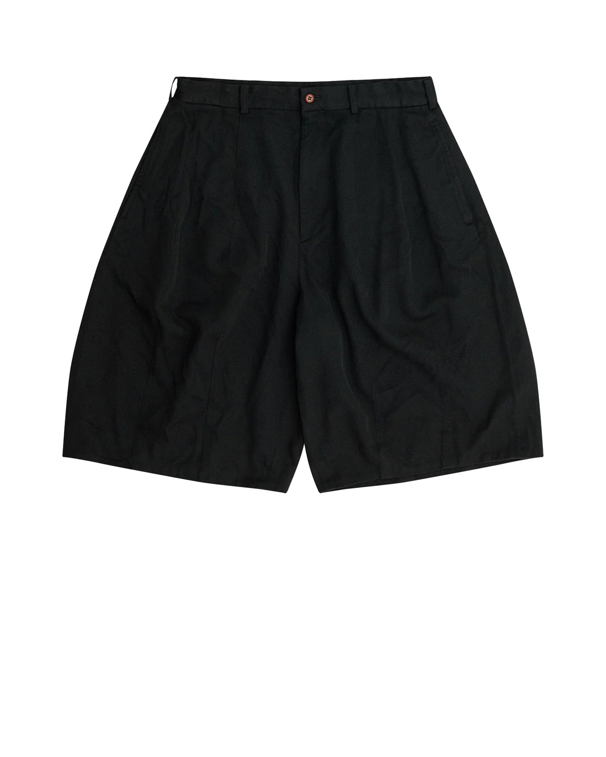 Black CDG Washed Polyester Shorts