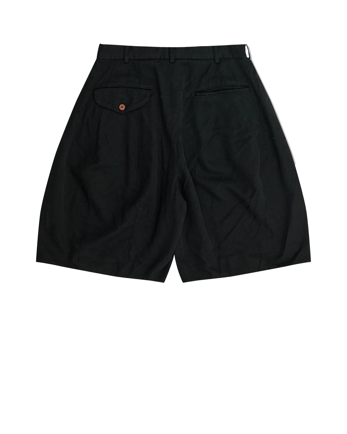Black CDG Washed Polyester Shorts