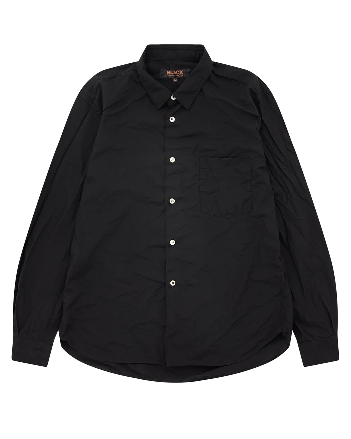 Black CDG Creased Shirt