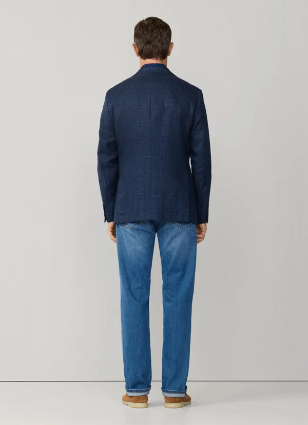 Linen-Wool Glen Check Blazer