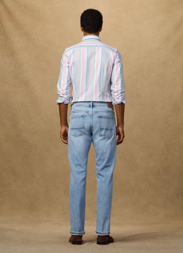 Branded Light Wash Denim