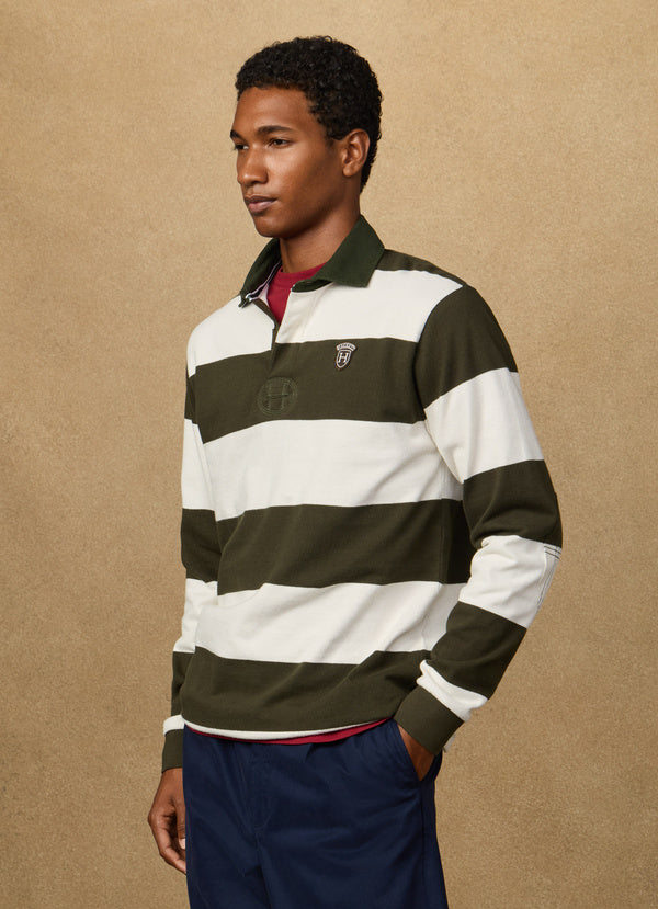 Classic Fit Long Sleeve Stripe Rugby