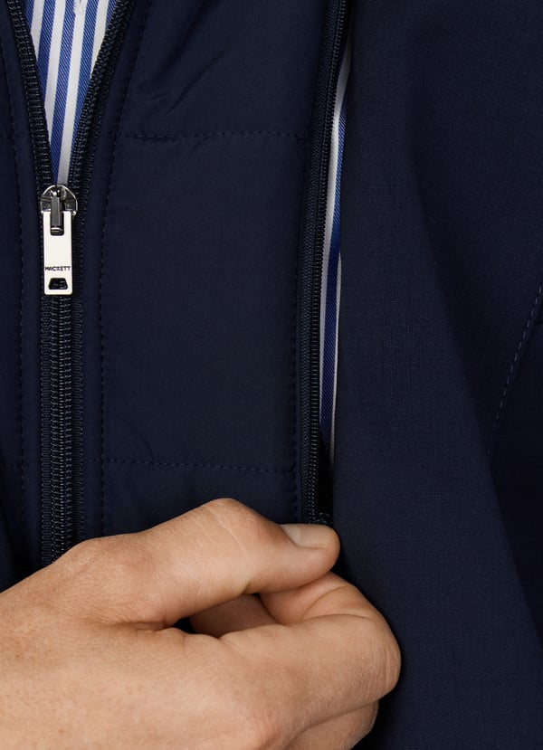 Tropical Wool Travel Blazer With Bib