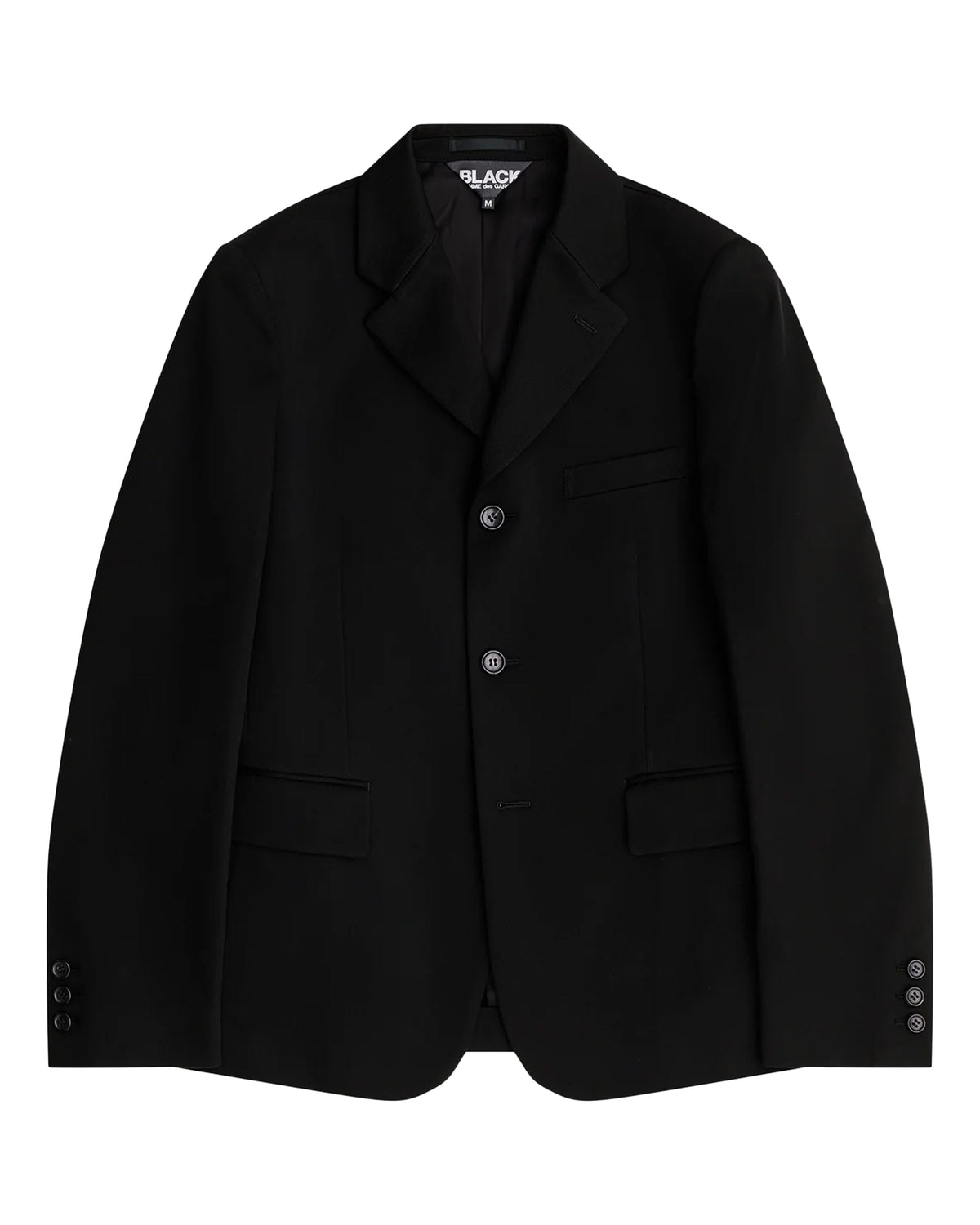Black CDG Reversible Frilled Jacket