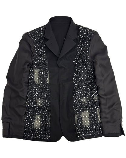 Black CDG Reversible Frilled Jacket