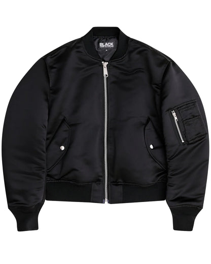 Black CDG Reversible Frilled Bomber Jacket