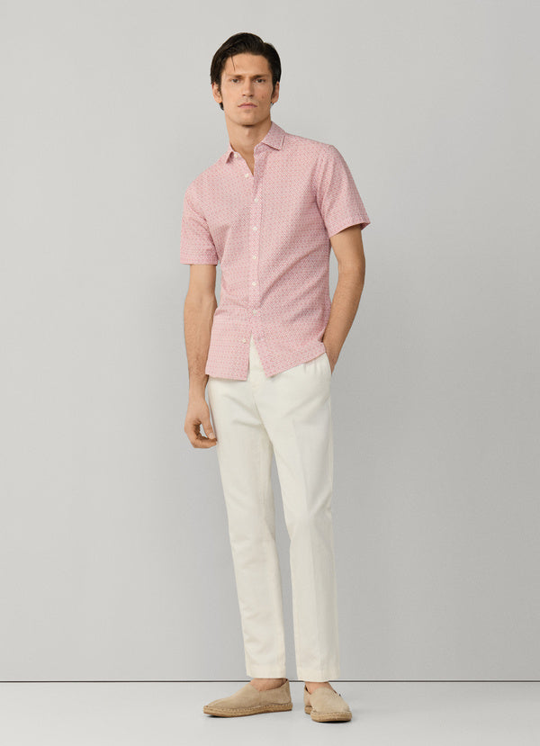 Tailored Fit Print Short Sleeve Shirt