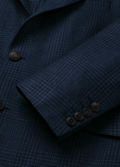 Linen-Wool Glen Check Blazer