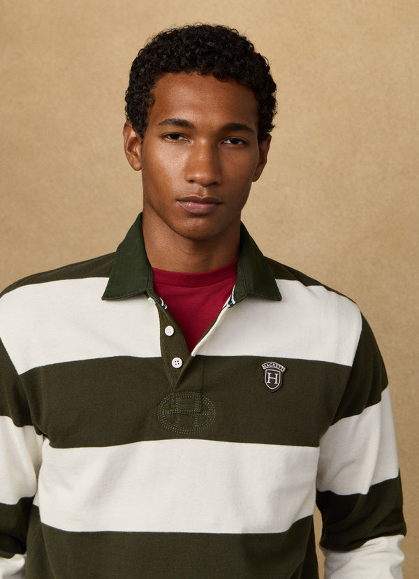 Classic Fit Long Sleeve Stripe Rugby