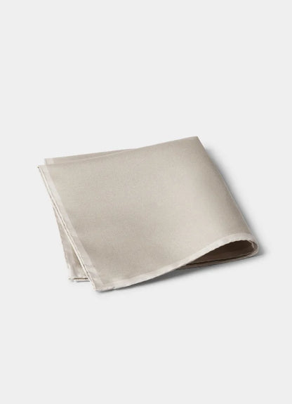 Solid Branded Silk Pocket Square