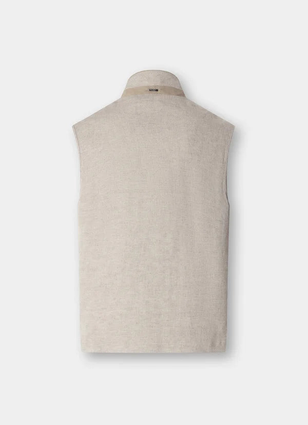 Cotton-Linen Textured Gilet