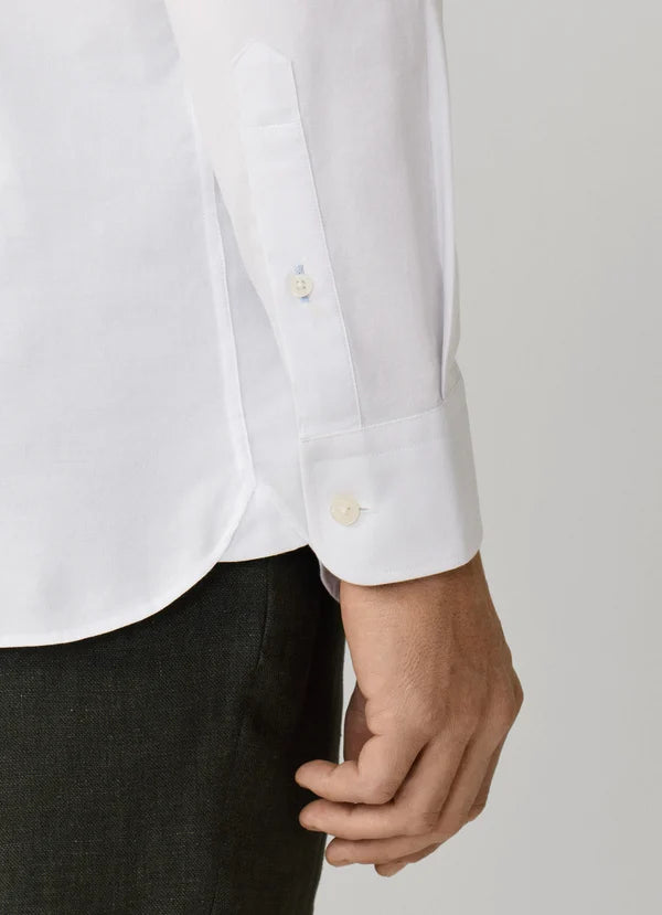 Tailored Fit White Oxford Multi-Trim Shirt