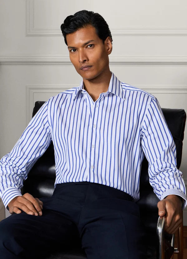 Tailored Fit Butcher Stripe Shirt