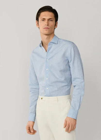Tailored Fit Cotton-Linen Shirt