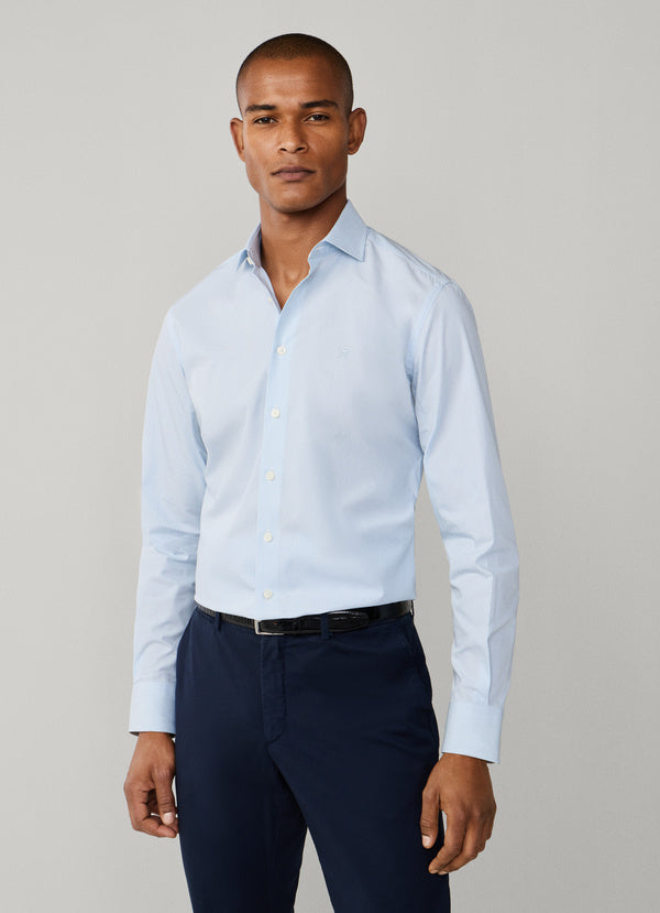 Tailored Fit Hairline Stripe Shirt