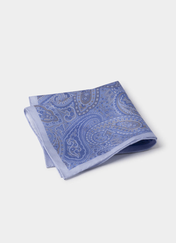 Large Paisley Silk Pocket Square