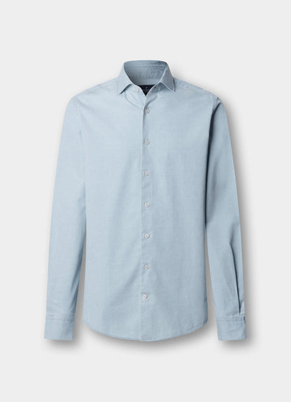 Tailored Fit Light Wasg Denim Shirt