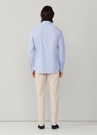 Classic Fit End-On-End Butcher Stripe Shirt