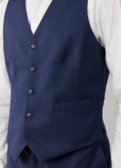 Wool Birdseye Waistcoat - Woven In Italy